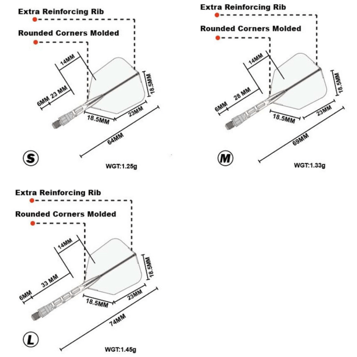 Cuesoul T19 Flight System Orange Clear Big Wing Detail
