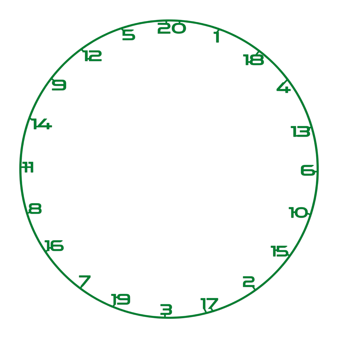 Bullet Custom Zahlenring Grün