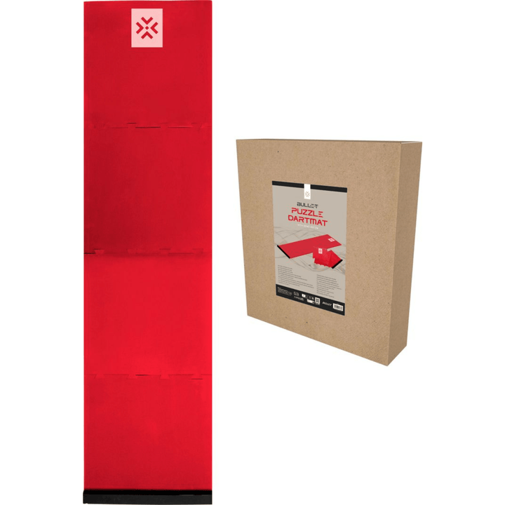 Bullet Puzzle Dartmatte Rot Schwarz mit Verpackung