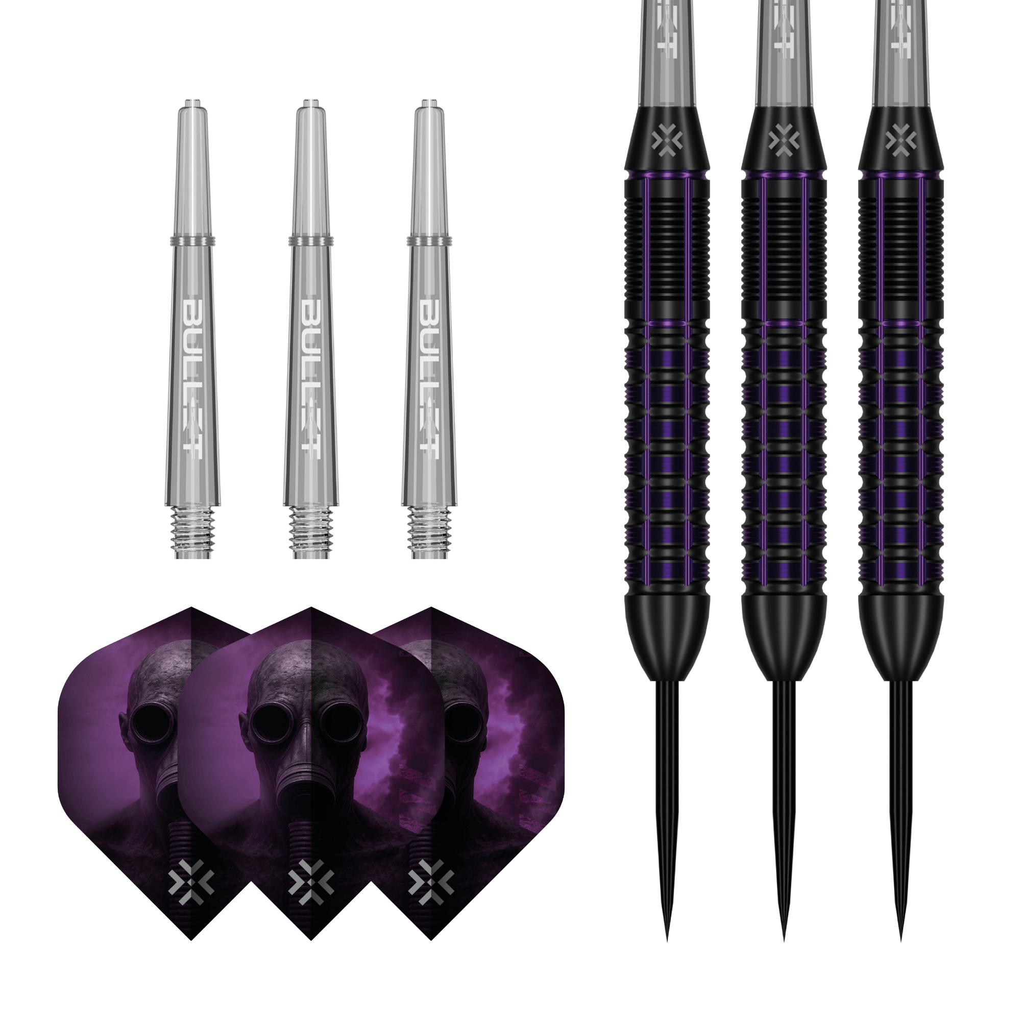 Bullet Toxic Brass Steeldarts Packungsinhalt