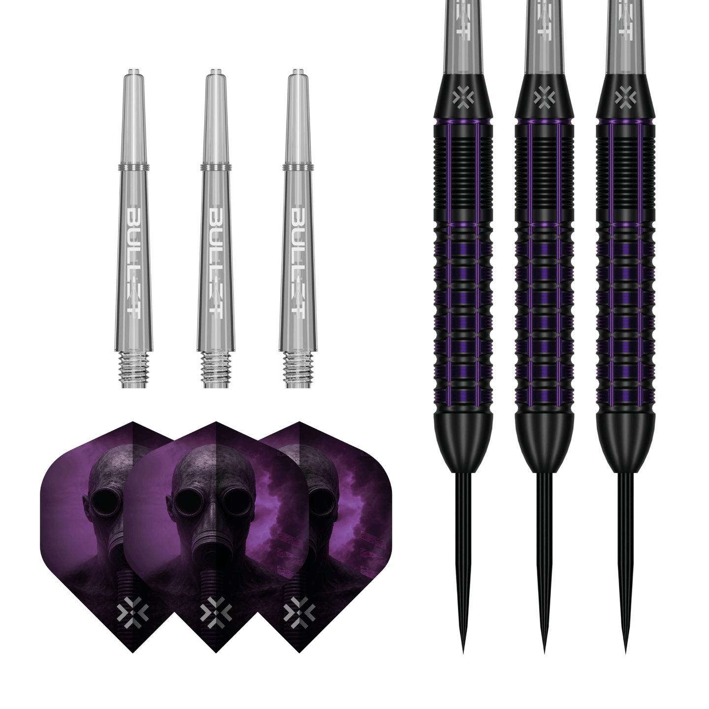 Bullet Toxic Brass Steeldarts Packungsinhalt