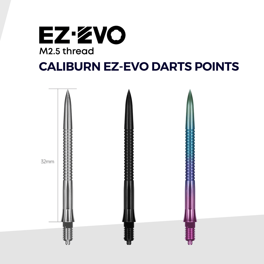 Caliburn EZ-EVO Small Grooved Spitzen - Black Maße