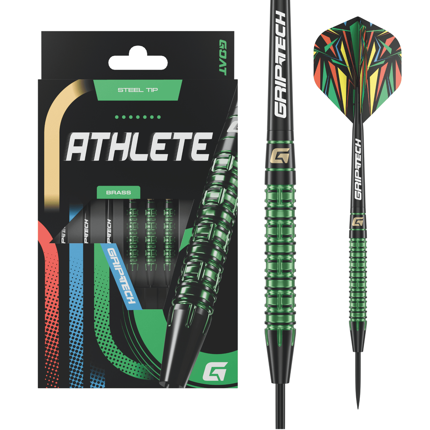 GOAT Athlete Green Brass Steeldarts Verpackung