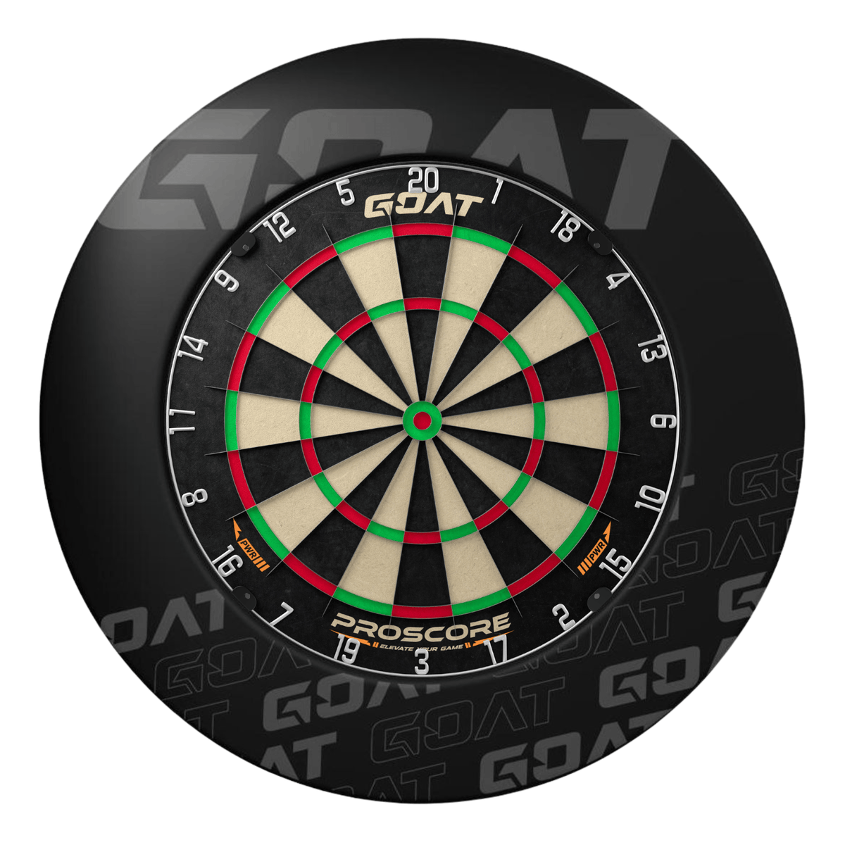 GOAT Defender 4 Black Dartboard Surround und Board