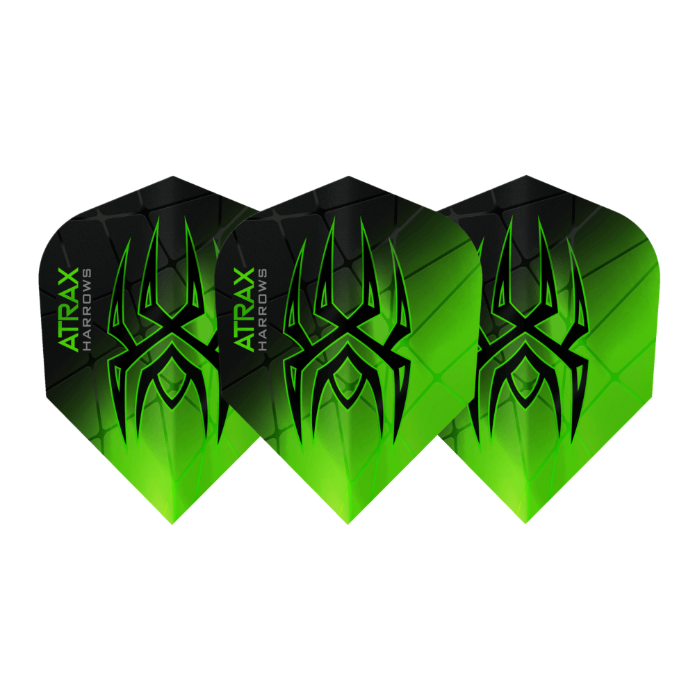 Harrows Atrax Green Black Flights Set