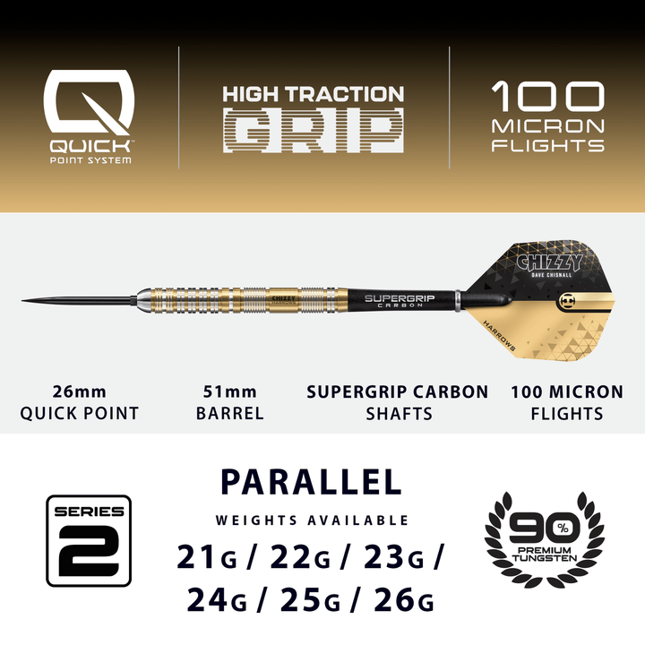 Harrows Chizzy Series 2 Quick Point Steeldarts Maße