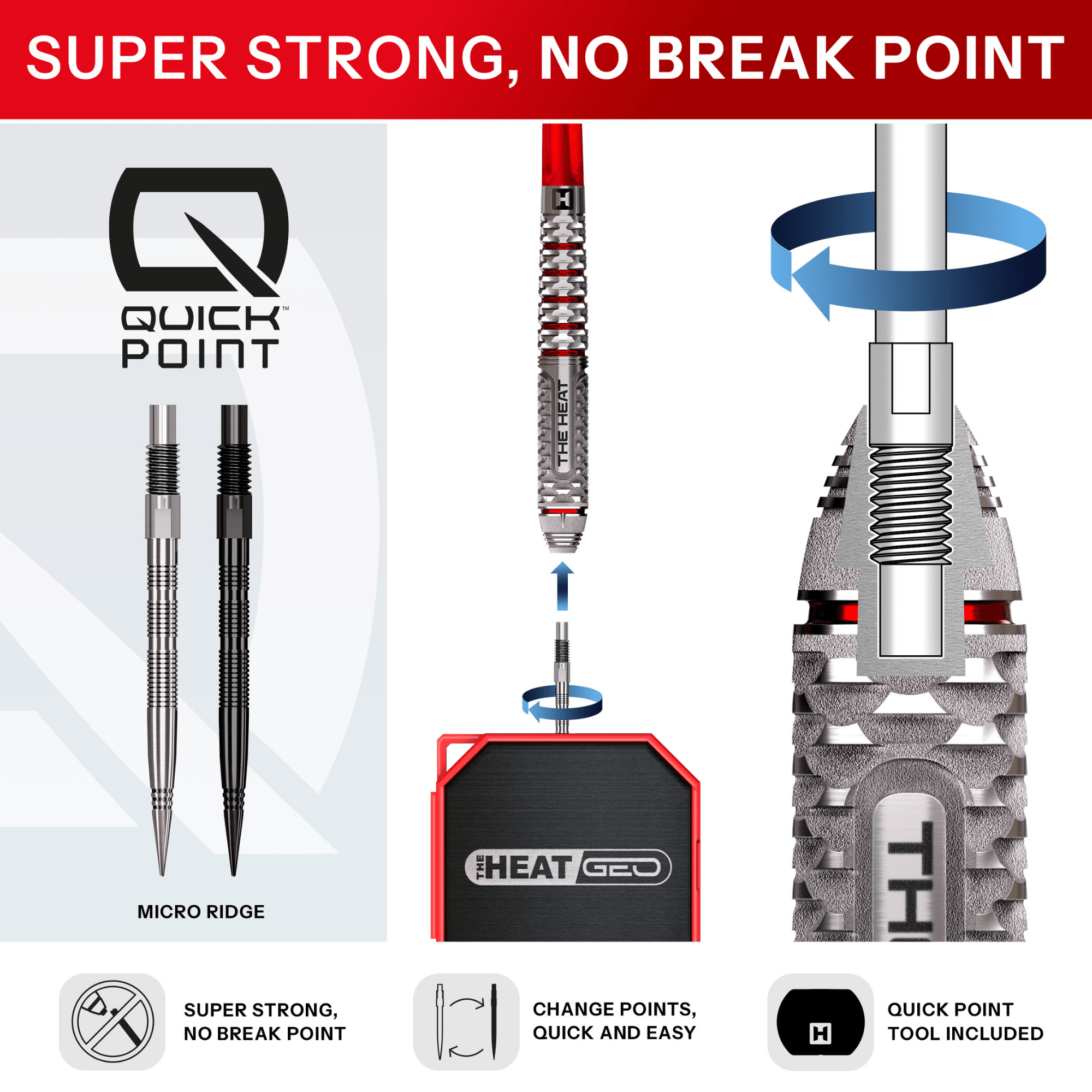 Harrows Damo Heta Geo Quick Point Steeldarts Details Quick Point