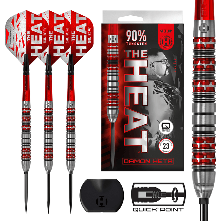 Harrows Damon Heta Series 3 Quick Point Steeldarts Packungsinhalt