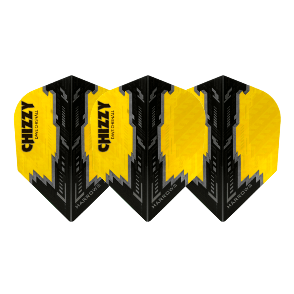 Harrows Dave Chisnall Prime Flights - GelbSchwarz Set
