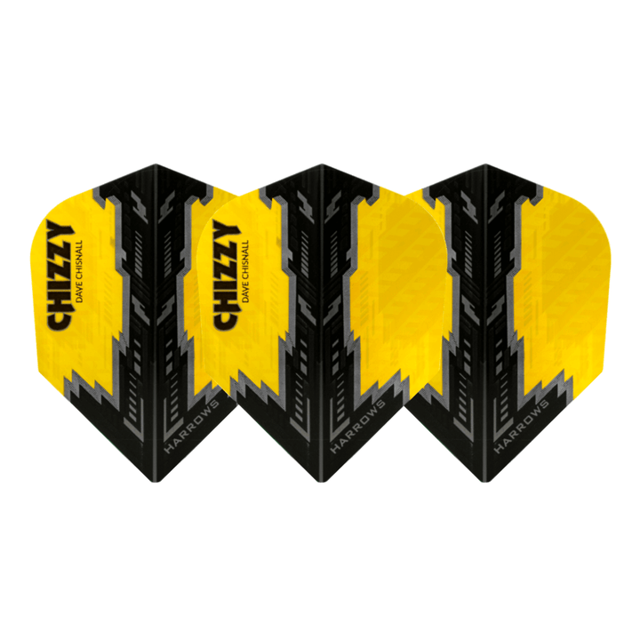 Harrows Dave Chisnall Prime Flights - GelbSchwarz Set