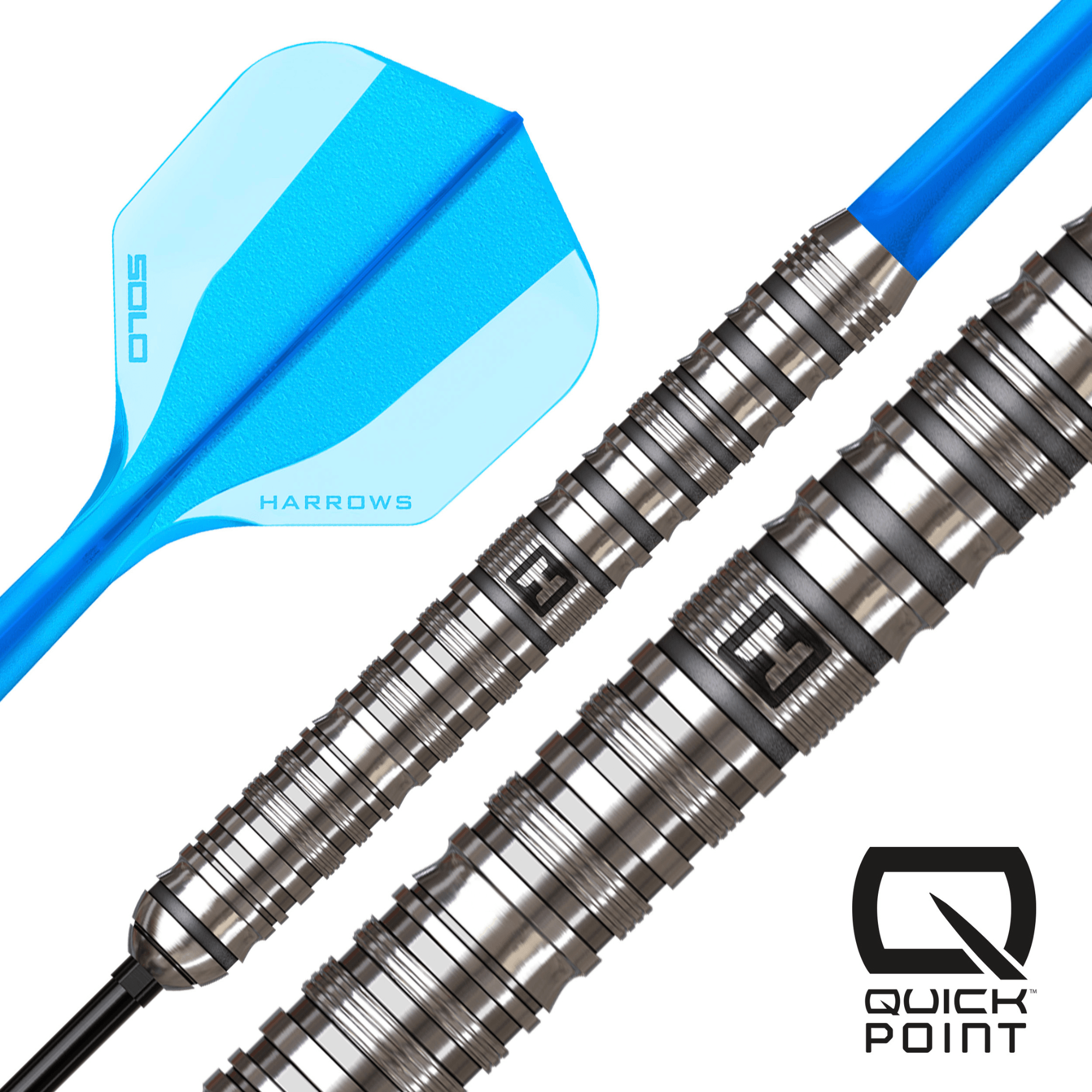 Harrows Flux Pro Tungsten Quick Point Steeldarts Details Barrel