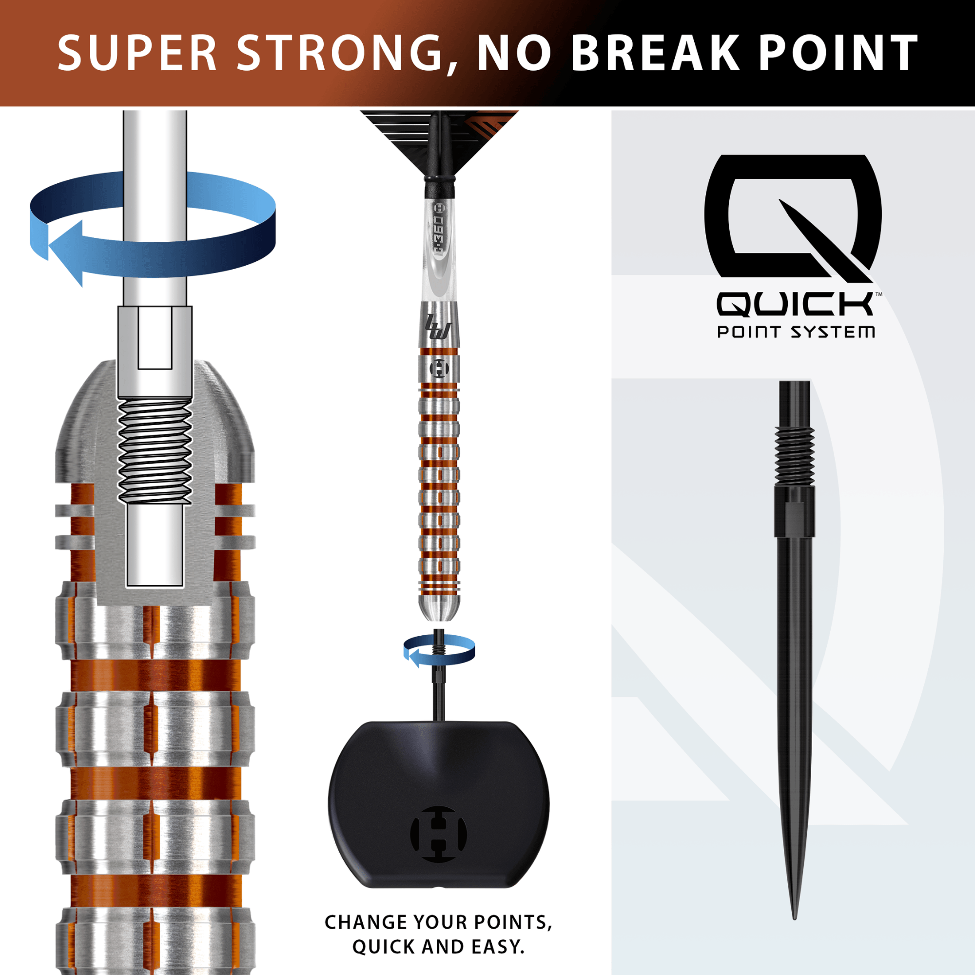 Harrows Luke Woodhouse Series 2 Quick Point Steeldarts Details QP