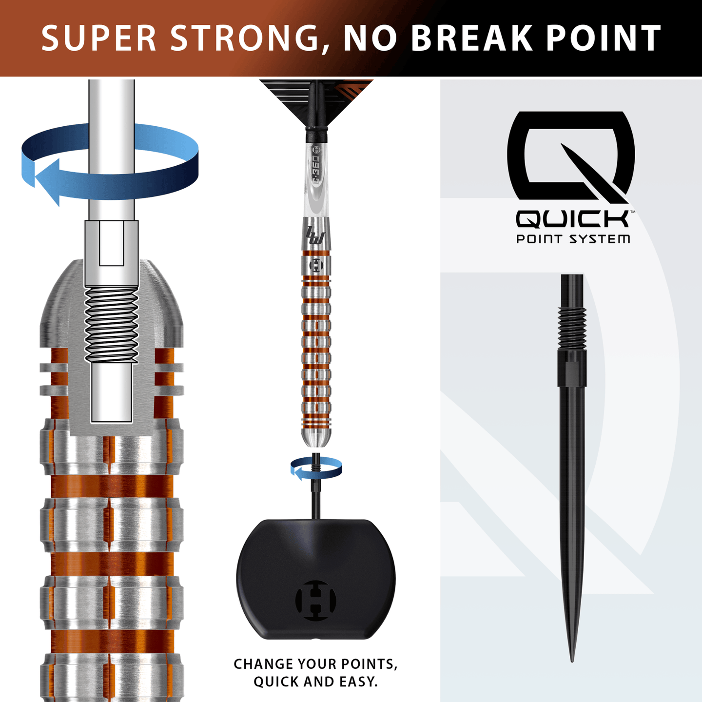 Harrows Luke Woodhouse Series 2 Quick Point Steeldarts Details QP