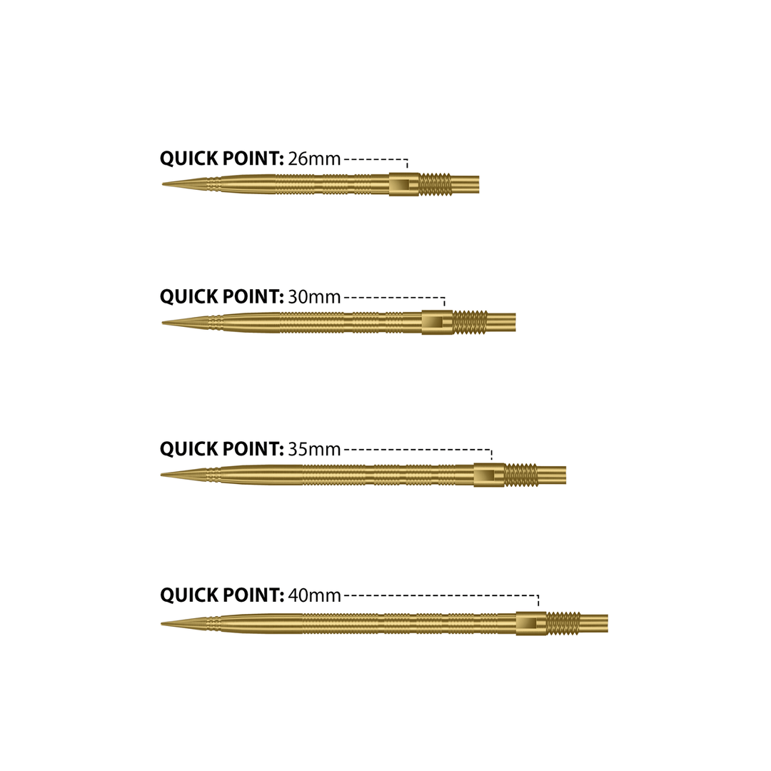 Harrows Micro Grip Quick Point Spitzen Gold Maße