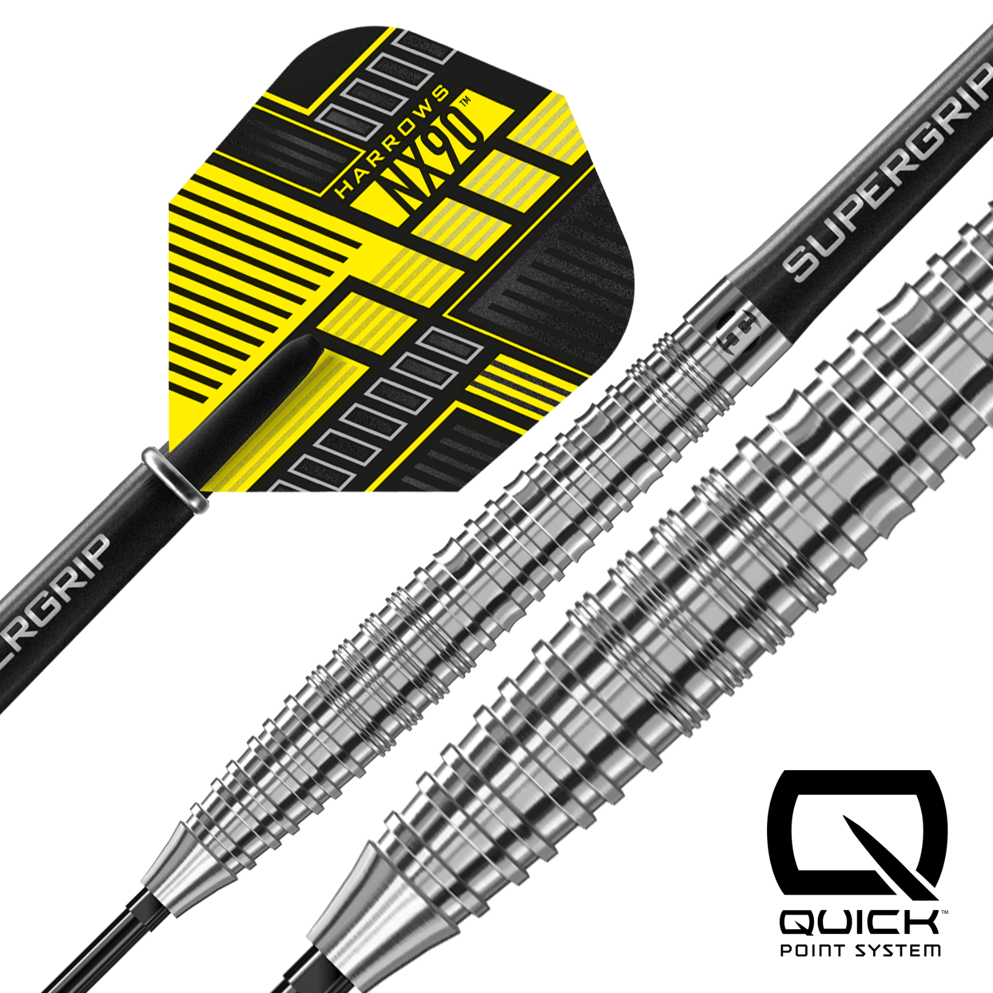 Harrows NX90 Tapered Quick Point Steeldarts Details Barrel
