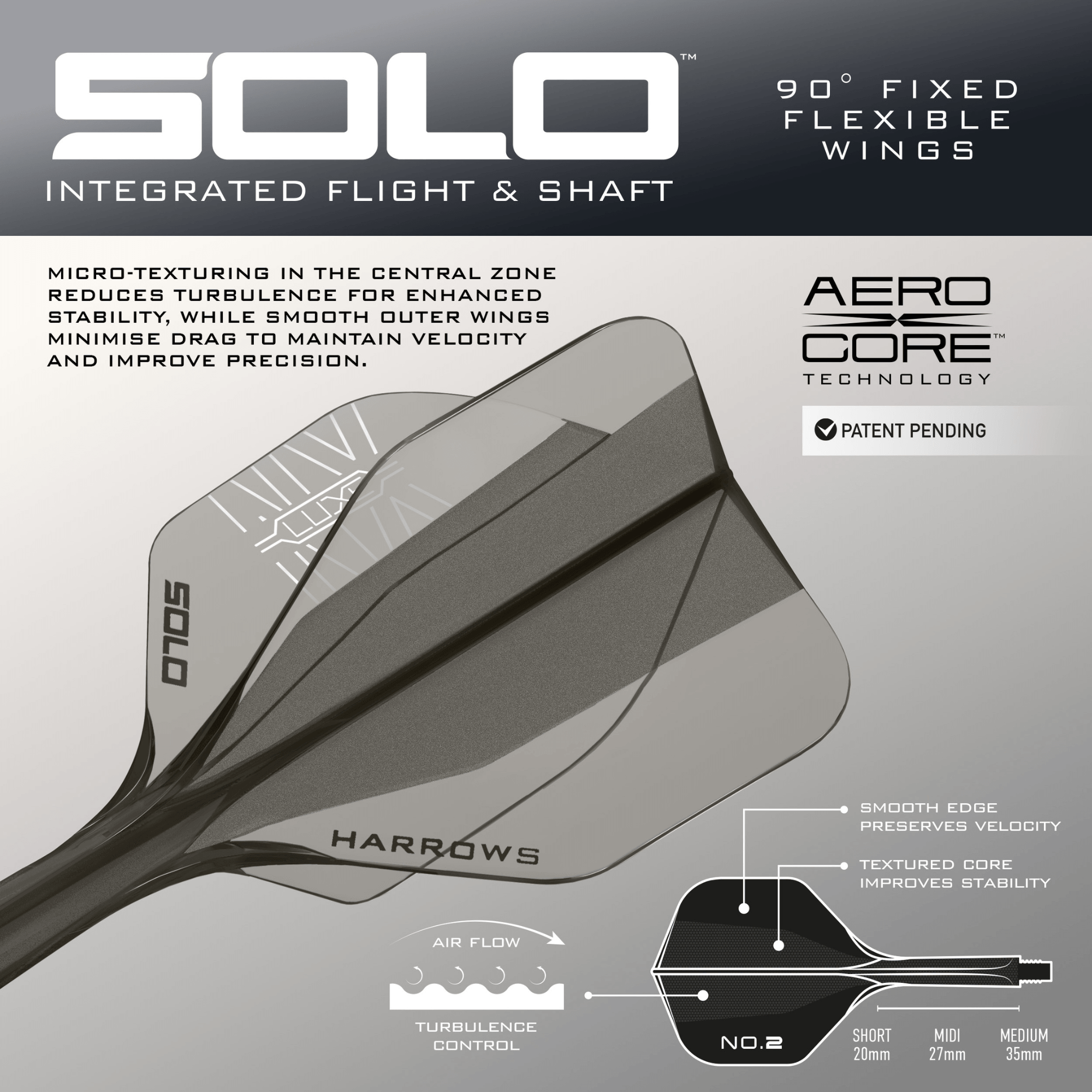 Harrows NX Luxe Tapered Quick Point Steeldarts Details Flight