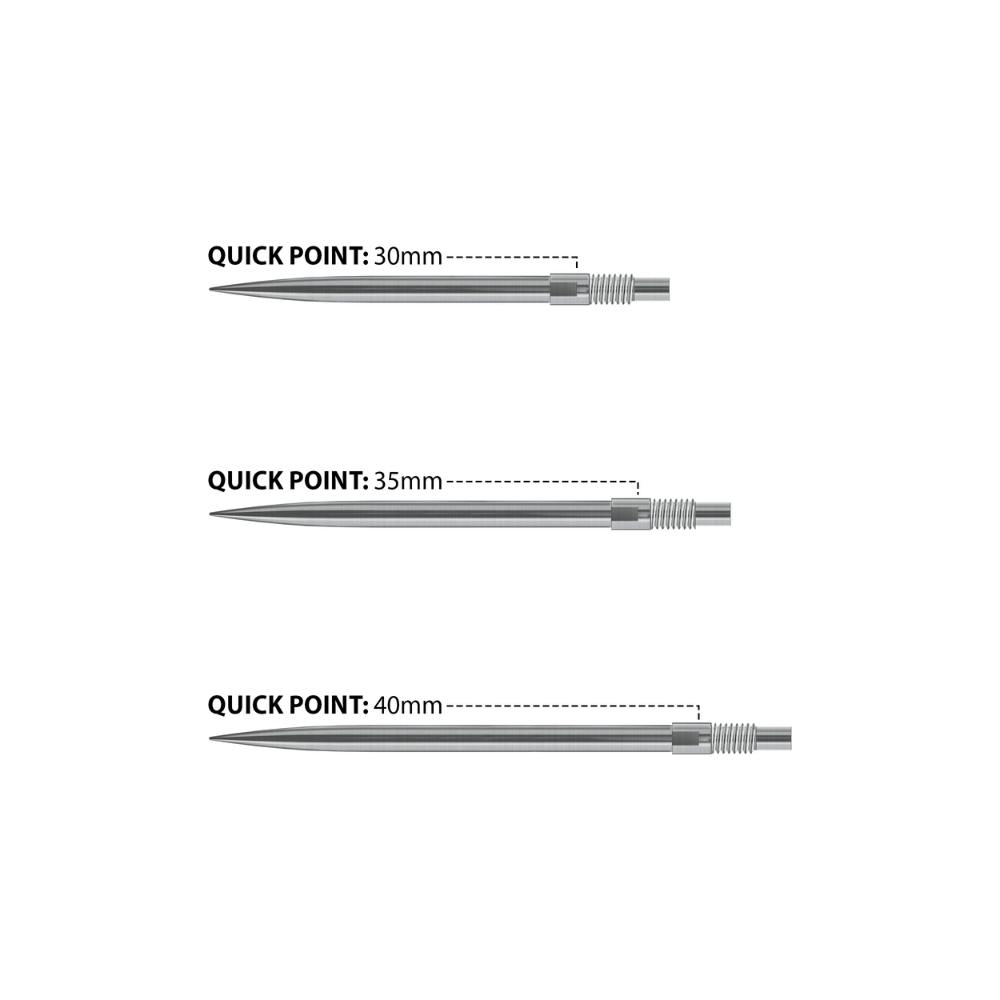 Harrows QP Steeldart Spitzen Silver Abmessungen