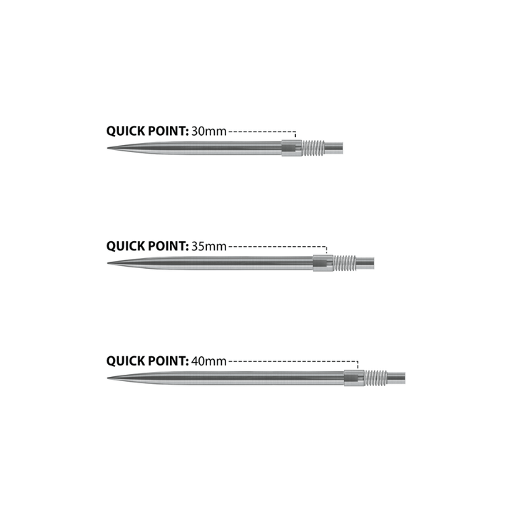 Harrows QP Steeldart Spitzen Silver Abmessungen