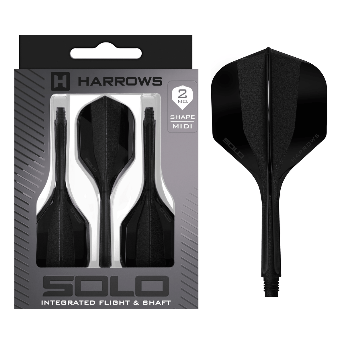 Harrows Solo Integrated Flight System Black - NO2 Verpackung