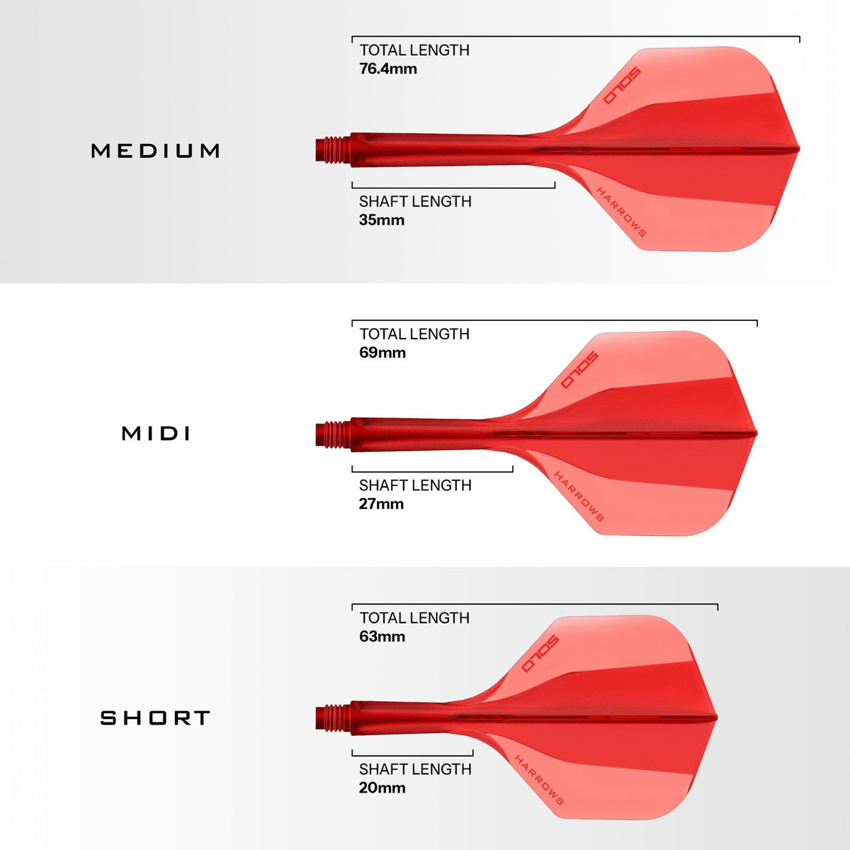 Harrows Solo Integrated Flight System Red - NO2 Maße