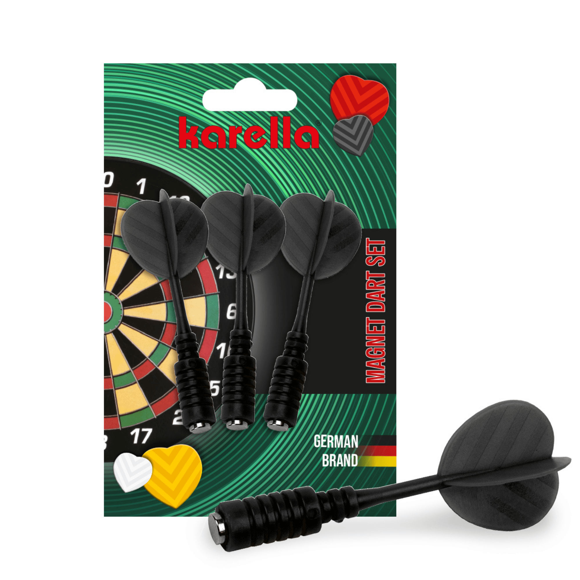Karella Magnet Dartpfeile - schwarz