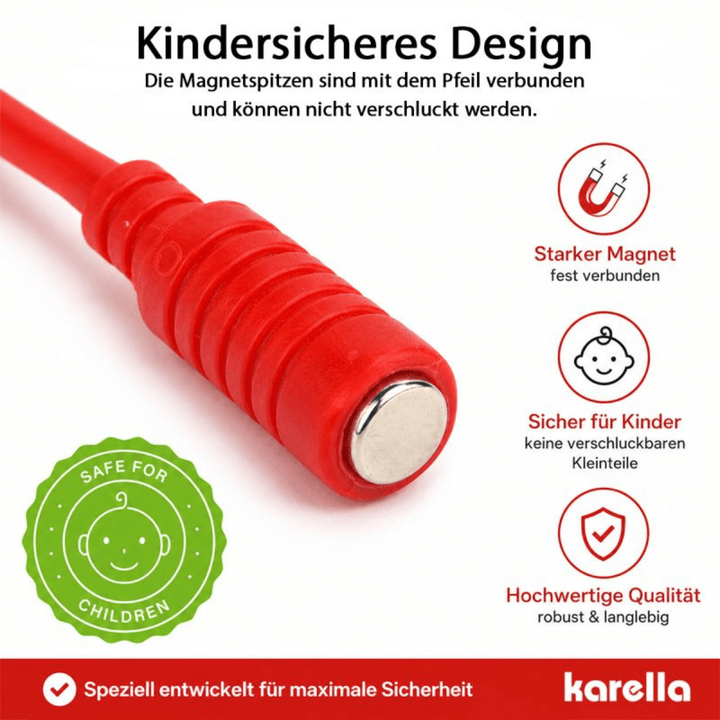 Karella Magnet Dartpfeile - schwarz Details Dart