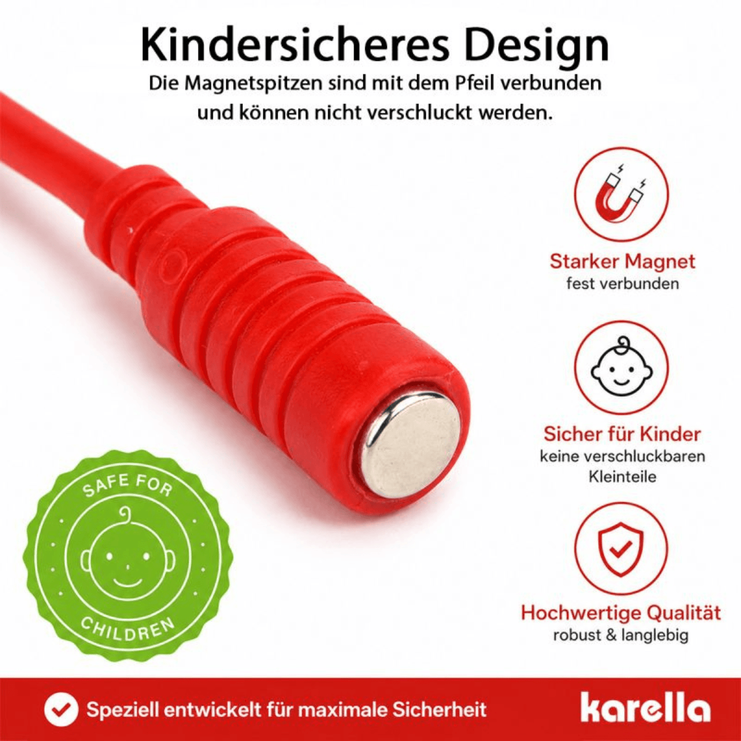 Karella Magnet Dartpfeile - weiß Details Dart