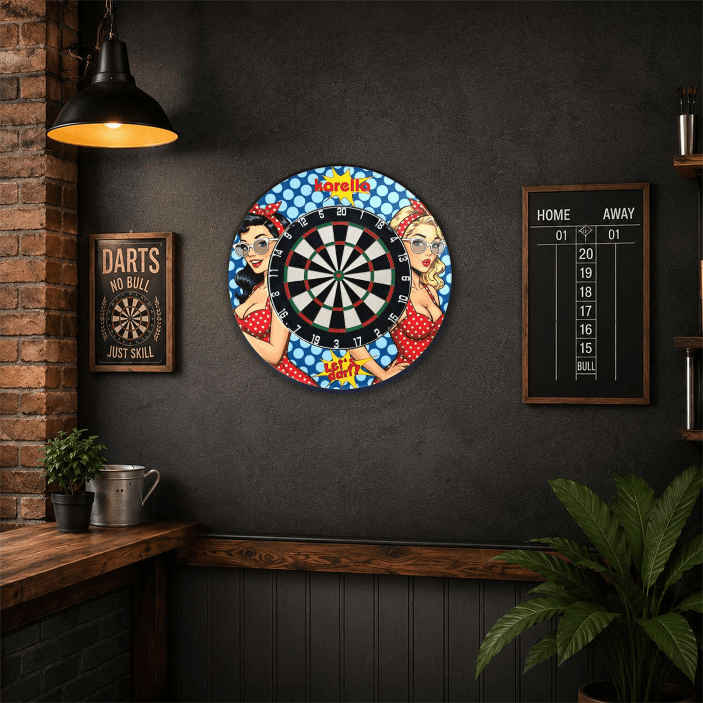 Karella PlayGirl Dartboard Surround Montagebeispiel
