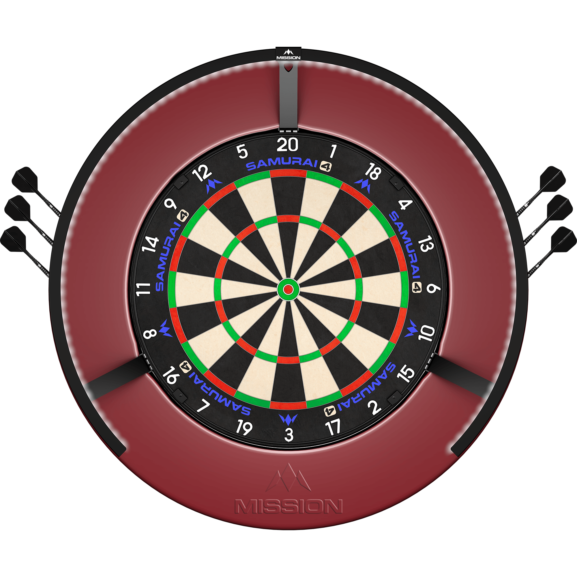 Mission Dartboard Surround Red mit Board