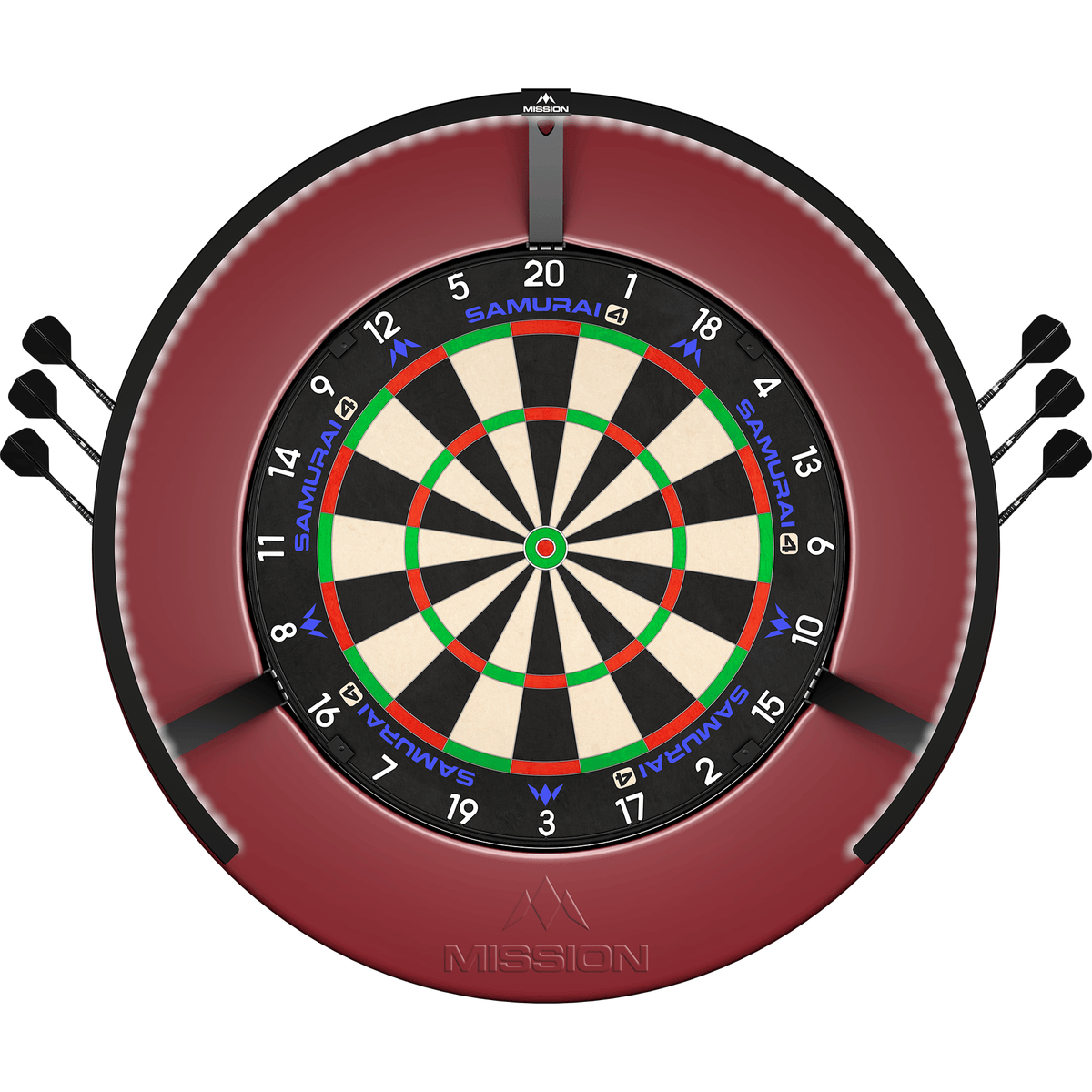 Mission Dartboard Surround Red mit Board