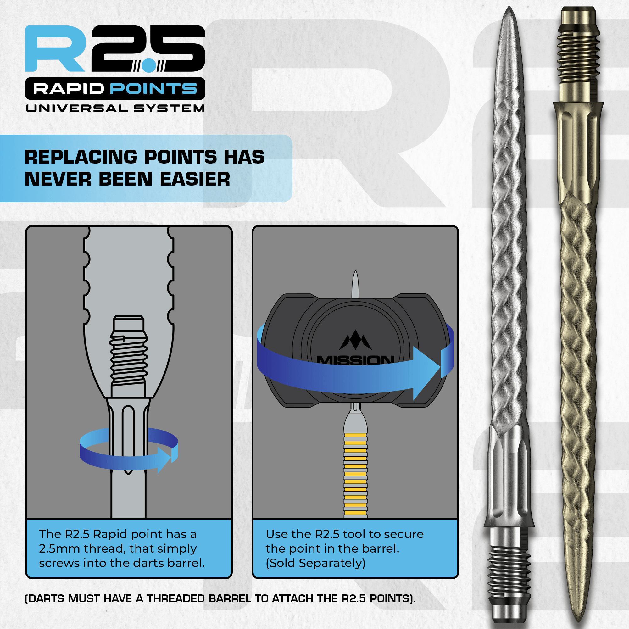 Mission Rapid Point RVX Gold Details Rapid Point