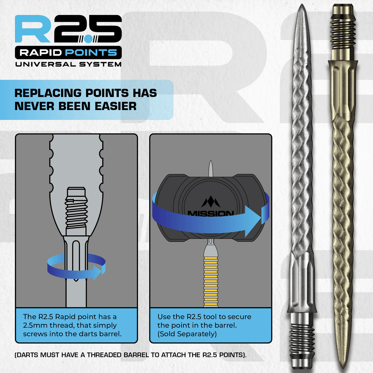 Mission Rapid Point RVX Silver Details Rapid Point