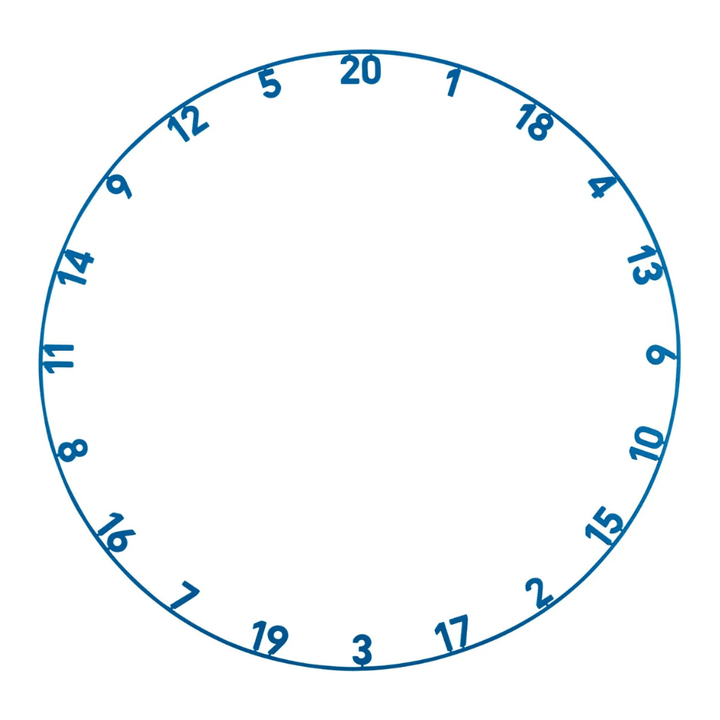 Precise180 Zahlenring Arctic Blue