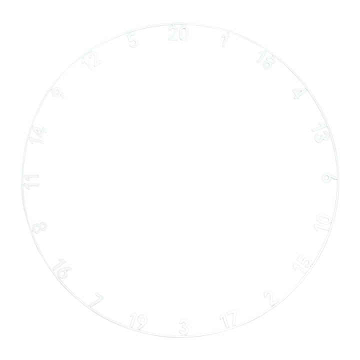 Precise180 Zahlenring Classic White