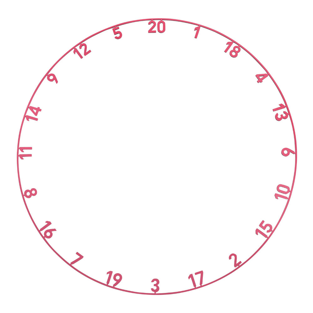 Precise180 Zahlenring Cyber Pink
