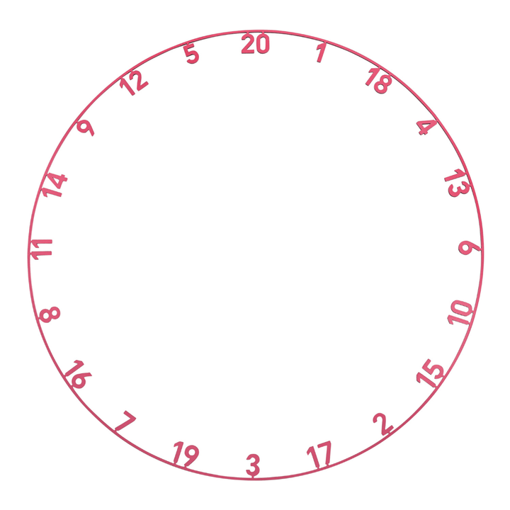 Precise180 Zahlenring Cyber Pink