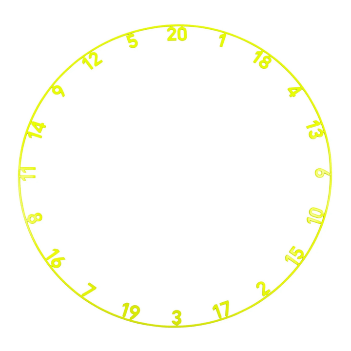 Precise180 Zahlenring Electric Yellow
