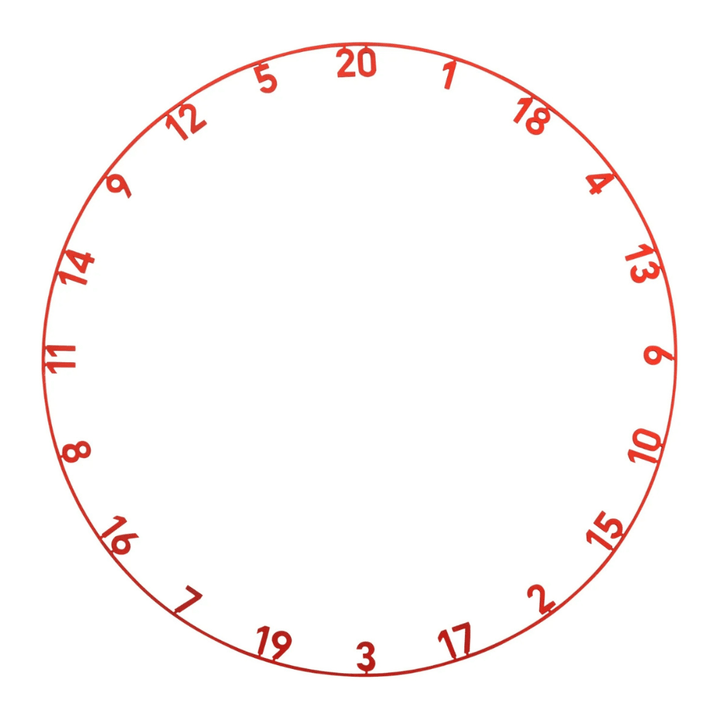 Precise180 Zahlenring Inferno Red