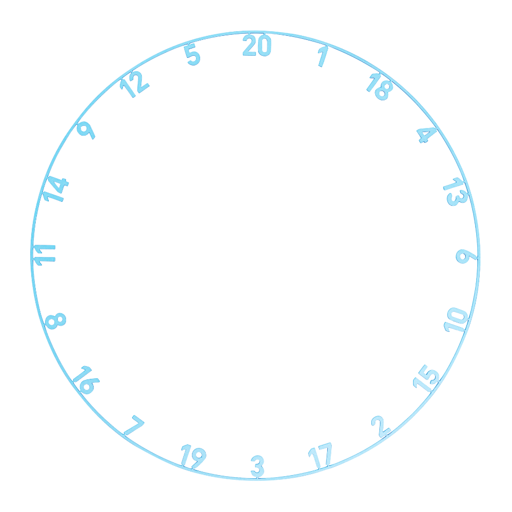 Precise180 Zahlenring Infinity Blue