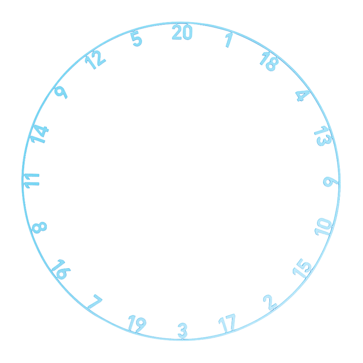 Precise180 Zahlenring Infinity Blue