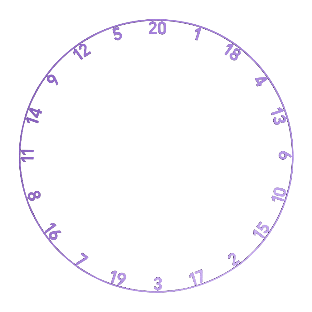 Precise180 Zahlenring Purple Pulse