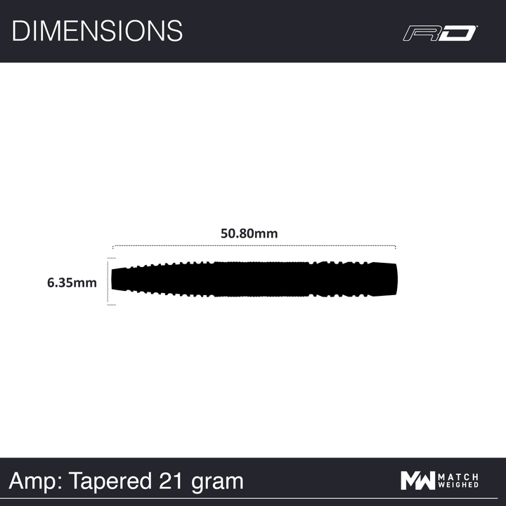 Red Dragon Amp Tapered Steeldarts Maße 21g