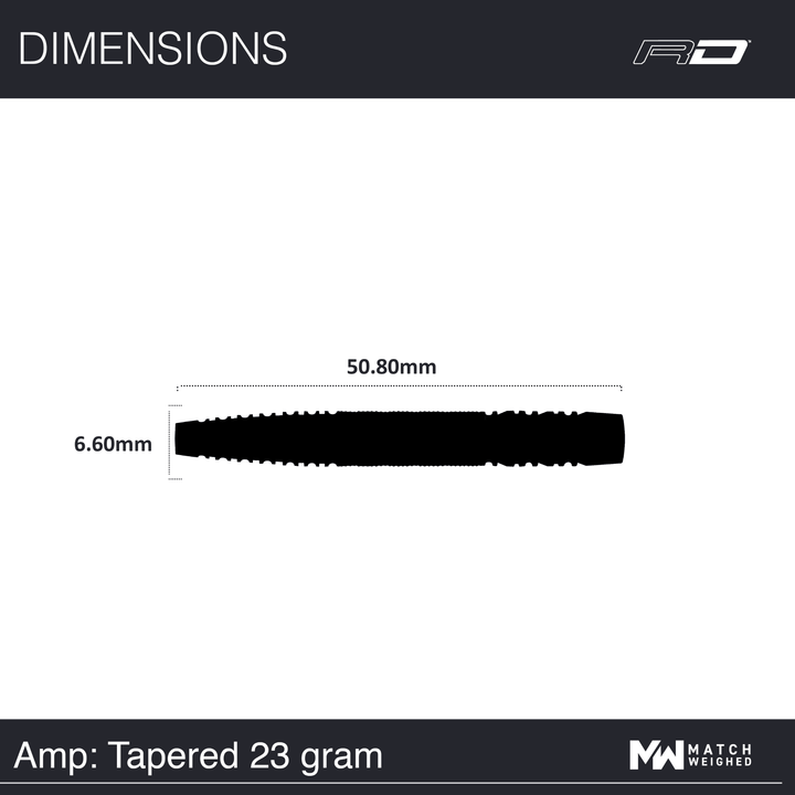 Red Dragon Amp Tapered Steeldarts Maße 23g