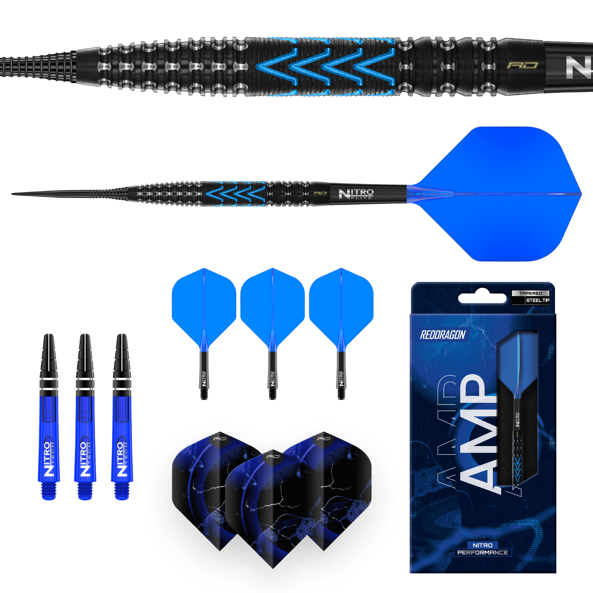 Red Dragon Amp Tapered Steeldarts Packungsinhalt