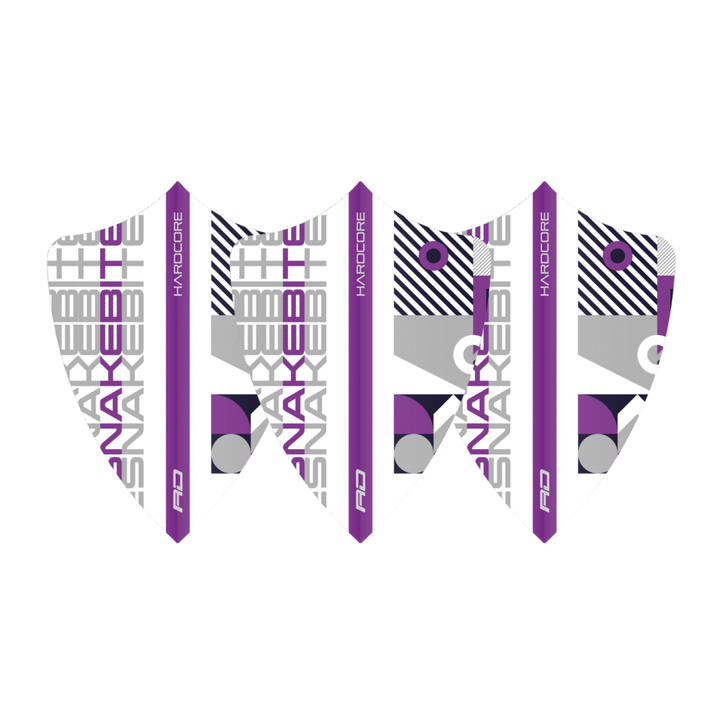 Red Dragon Hardcore Snakebite White Freestyle Flights Set