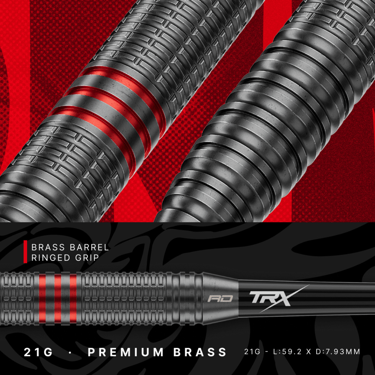 Red Dragon Jonny Clayton Core Brass Steeldarts Maße