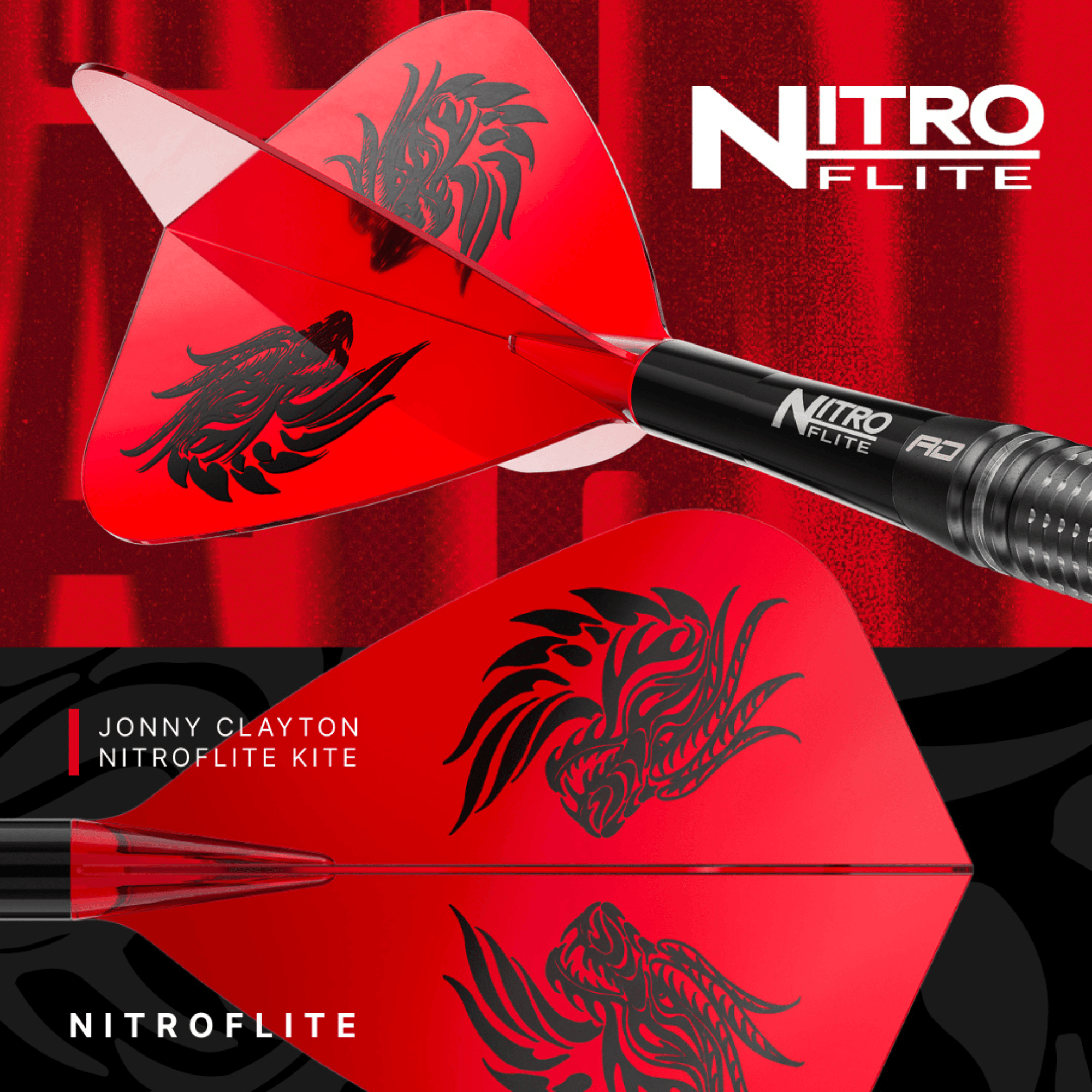 Red Dragon Jonny Clayton PRO Switch Point Steeldarts Details Flight