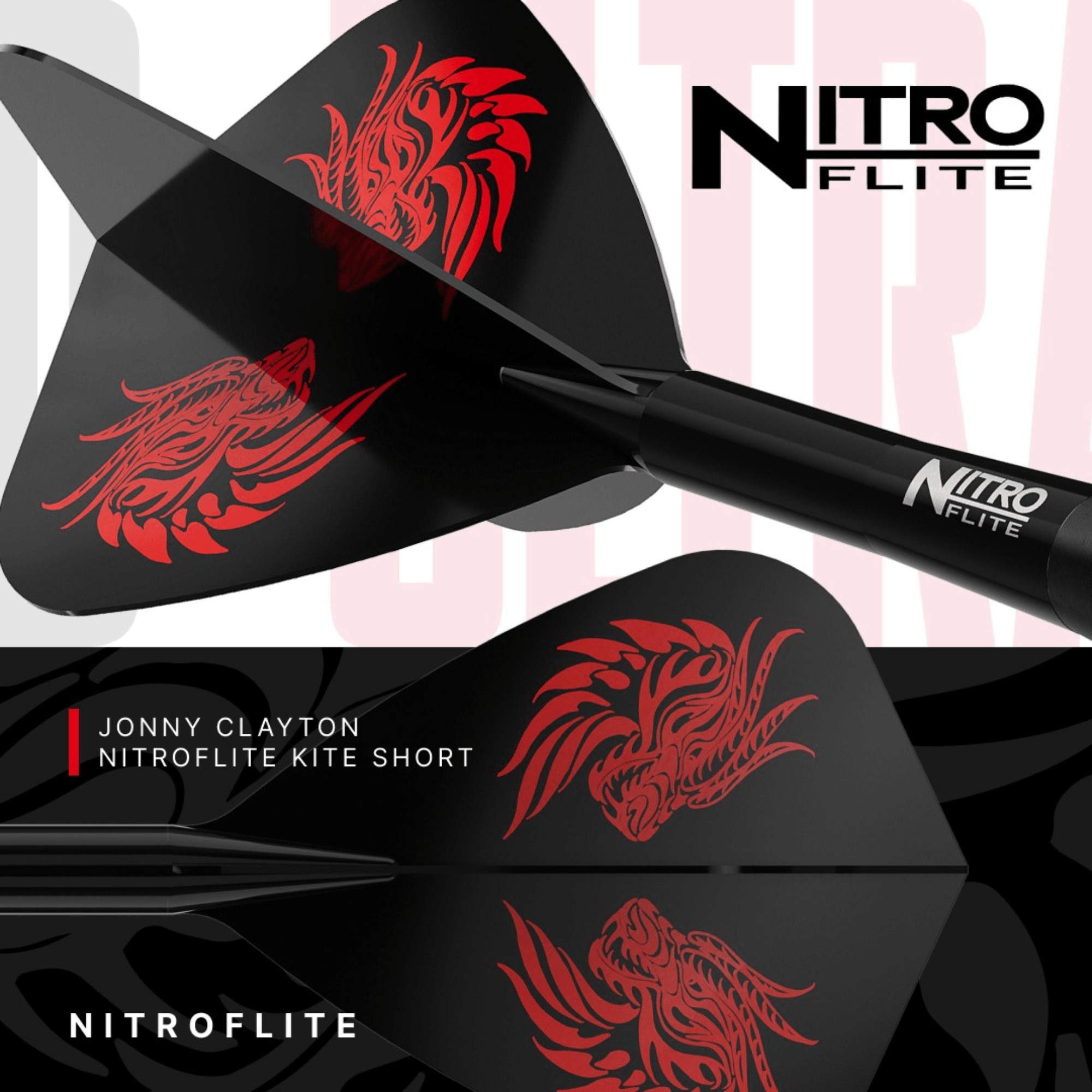 Red Dragon Jonny Clayton ULTRA Softdarts Details Flight