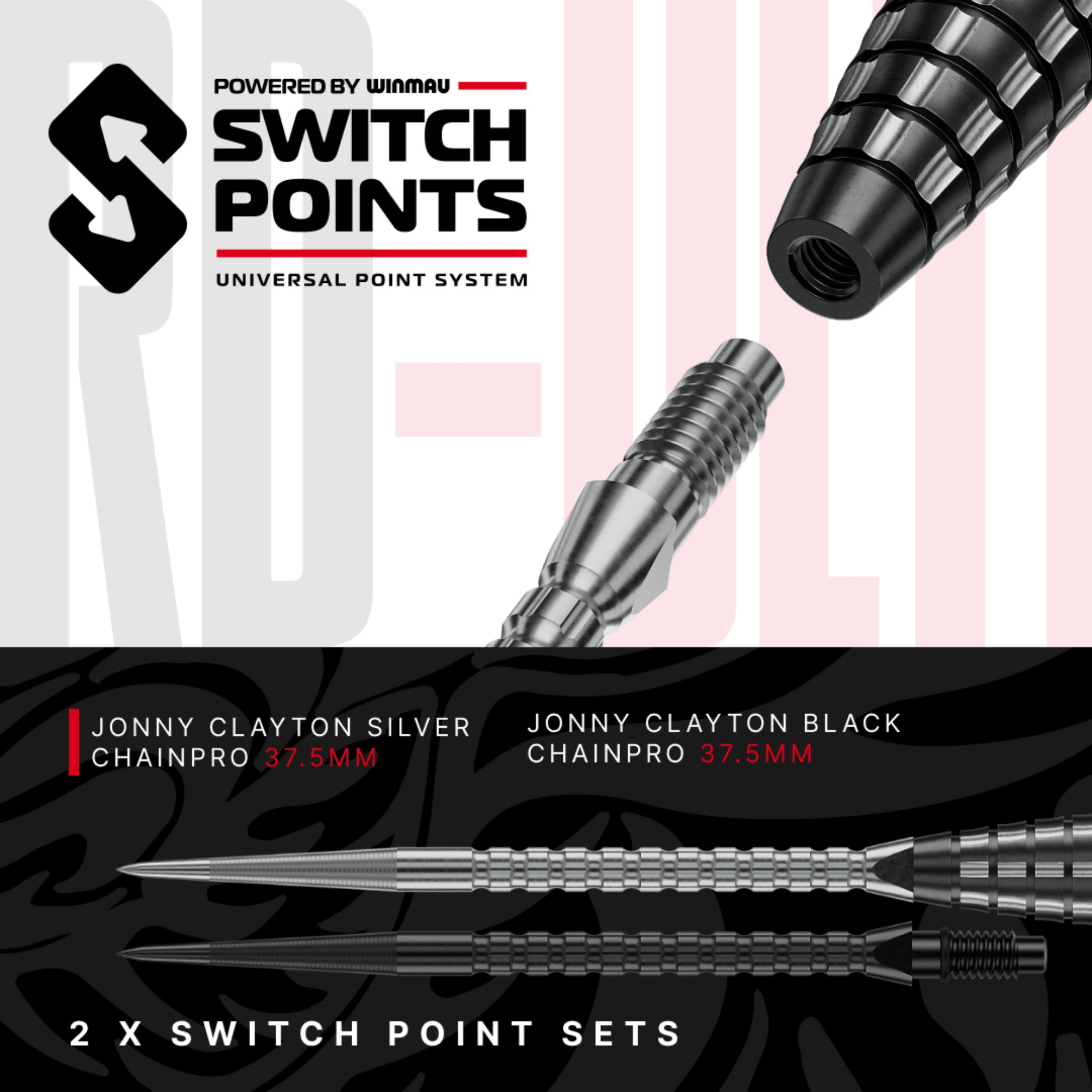 Red Dragon Jonny Clayton ULTRA Switch Point Steeldarts Details Switch Point