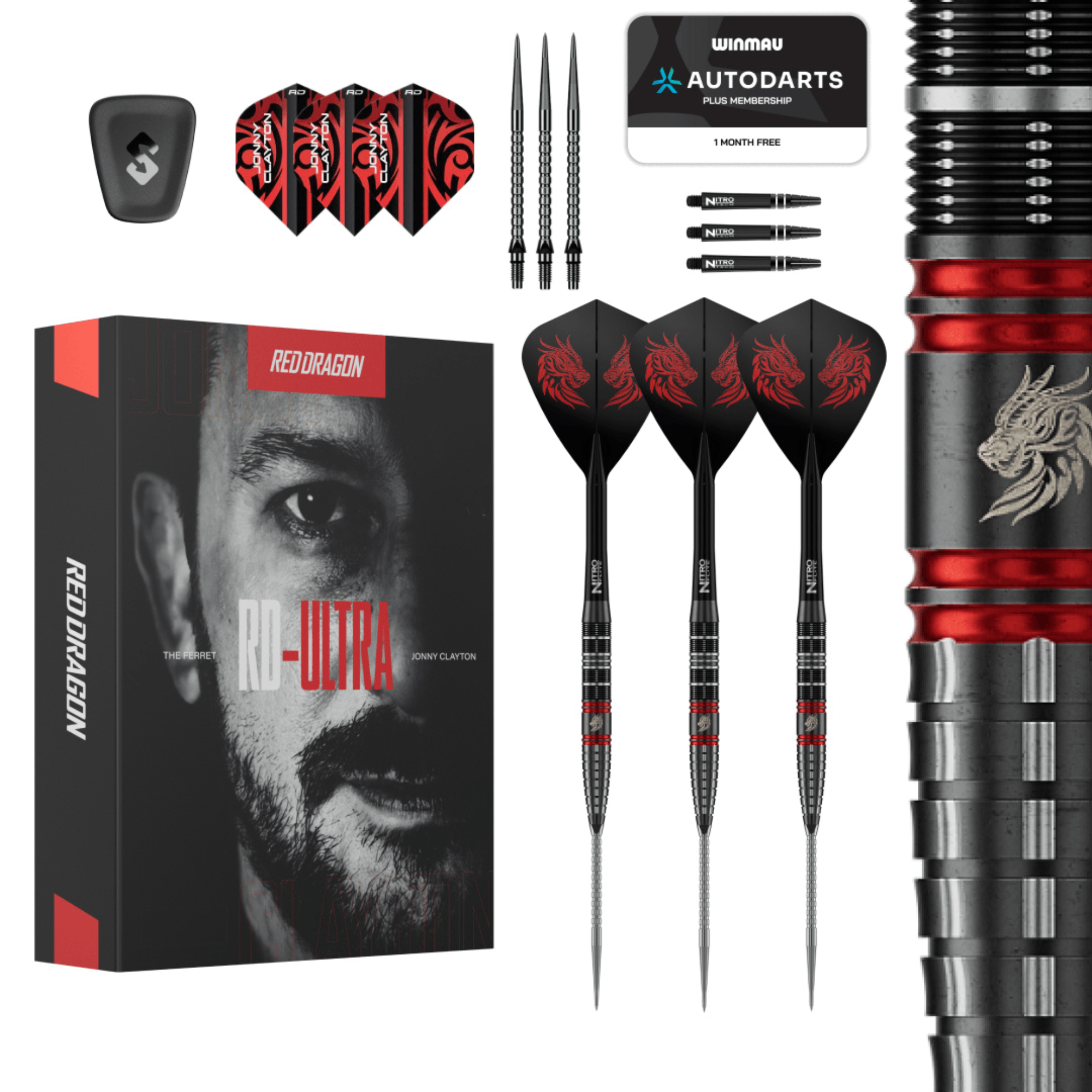 Red Dragon Jonny Clayton ULTRA Switch Point Steeldarts Verpackung